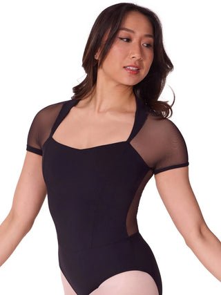 SOFT ELEGANCE CORSET SHORT SLEEVE LEOTARD EL108W